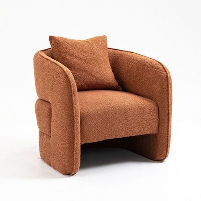 Vinci 1-Seater Fabric Accent Chair - Rustic Brown - With 2-Year Warranty